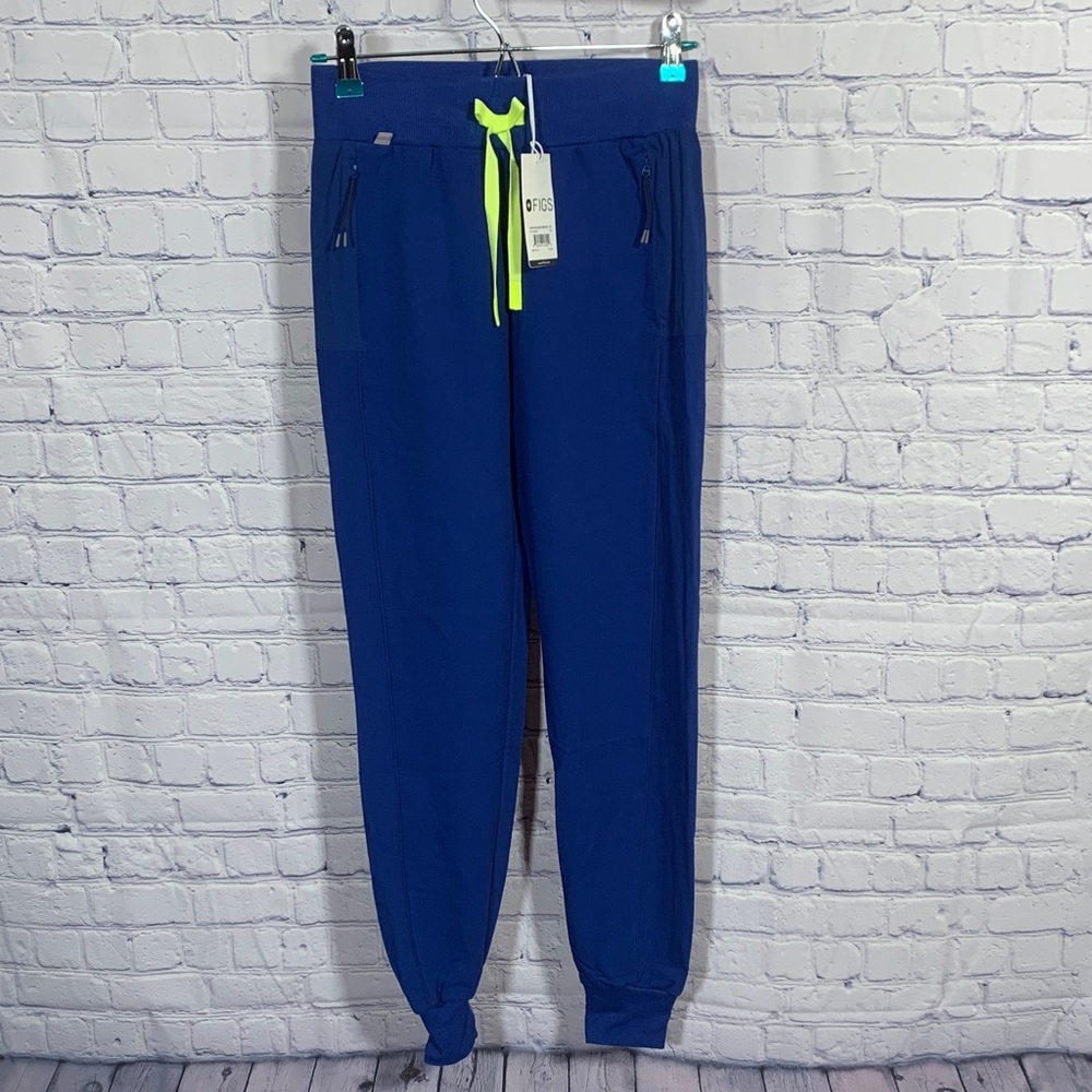 Figs Womens Boston Slim Jogger Scrub Pant in Electric Blue Size XXS NWT Nurse